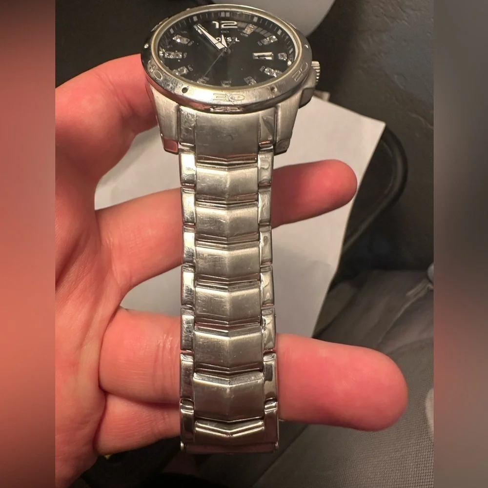 Fossil AM-4089 stainless steel watch